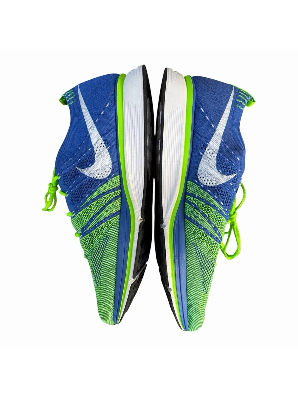 Nike Flyknit Trainer+ Varsity Royal Electric Green Size 10 Mens Sneakers VNDS